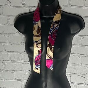 Designer Inspired Elegant Pink and Cream Scarf